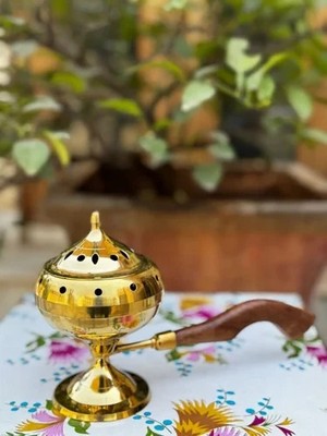 Royal Messing Räucherwerk Loban Kampfer Brenner Dhuni Weihnachten Weihnachtsg...