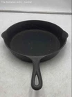Griswold Black Cast Iron Double Pouring Spouts Skillet Frying Pan