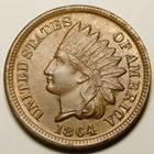 1864 Bronze Indian Head Cent XF-AU  "As Pictured- Not Cleaned"