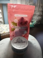SOL DE JANEIRO Brazilian Bum Bum Cream 2.5 fl oz  Bath Bombs Rose Petal 3ct