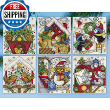 Design Works Crafts Home for Christmas Cross Stitch Ornament Kit - Set of 6