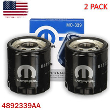 2 Pack OEM Mopar Oil Filter 4892339AA Genuine MO-339 For Chrysler Dodge Jeep Ram