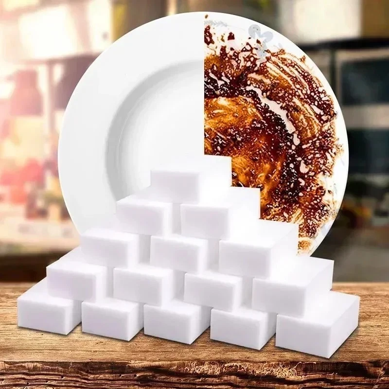 100 PIEZAS Borrador de Esponja PAQUETE A GRANEL Espuma de Limpieza de Melamina 3/4" de Grueso Cocina Baño Foto 4 de 4