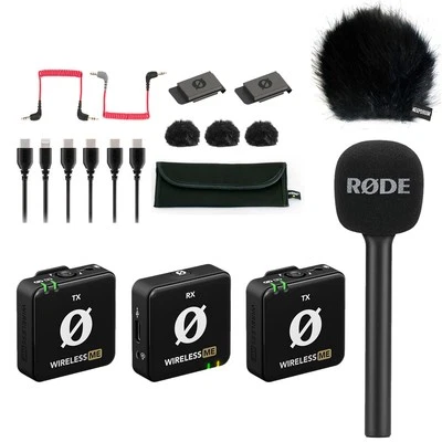 Rode Wireless ME Dual drahtloses Funk-Mikrofon mit Interview Go und Windschutz - Bild 1 von 4