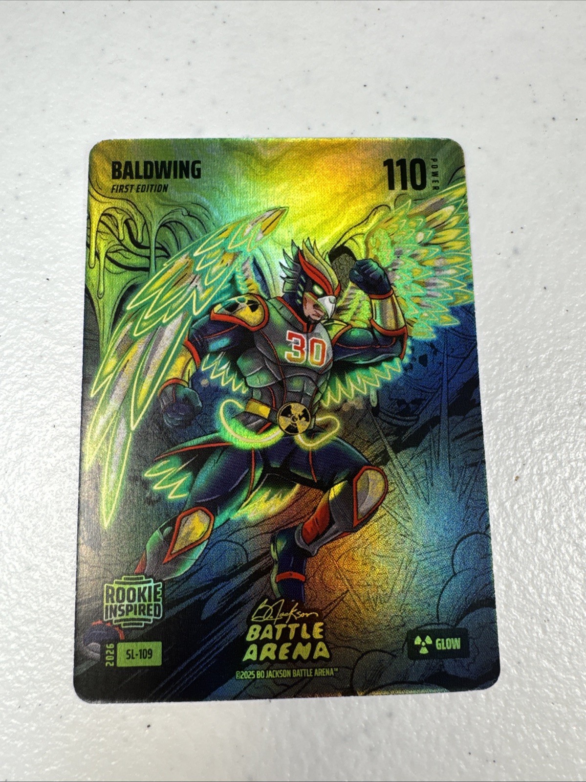 2025 Bo Jackson Battle Arena Baldwing Slime Glow 1st Edition SL-109 Baldwin U