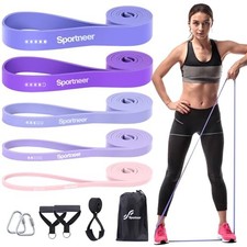 Resistance Bands for Working Out: Pull Up Bands 5-130lb 5 Blue,Pink,Purple