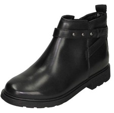 Image of Clarks Astrol Soar Girls Black Leather Boots Uk Size 10.5 F EUR 28.5. Infant