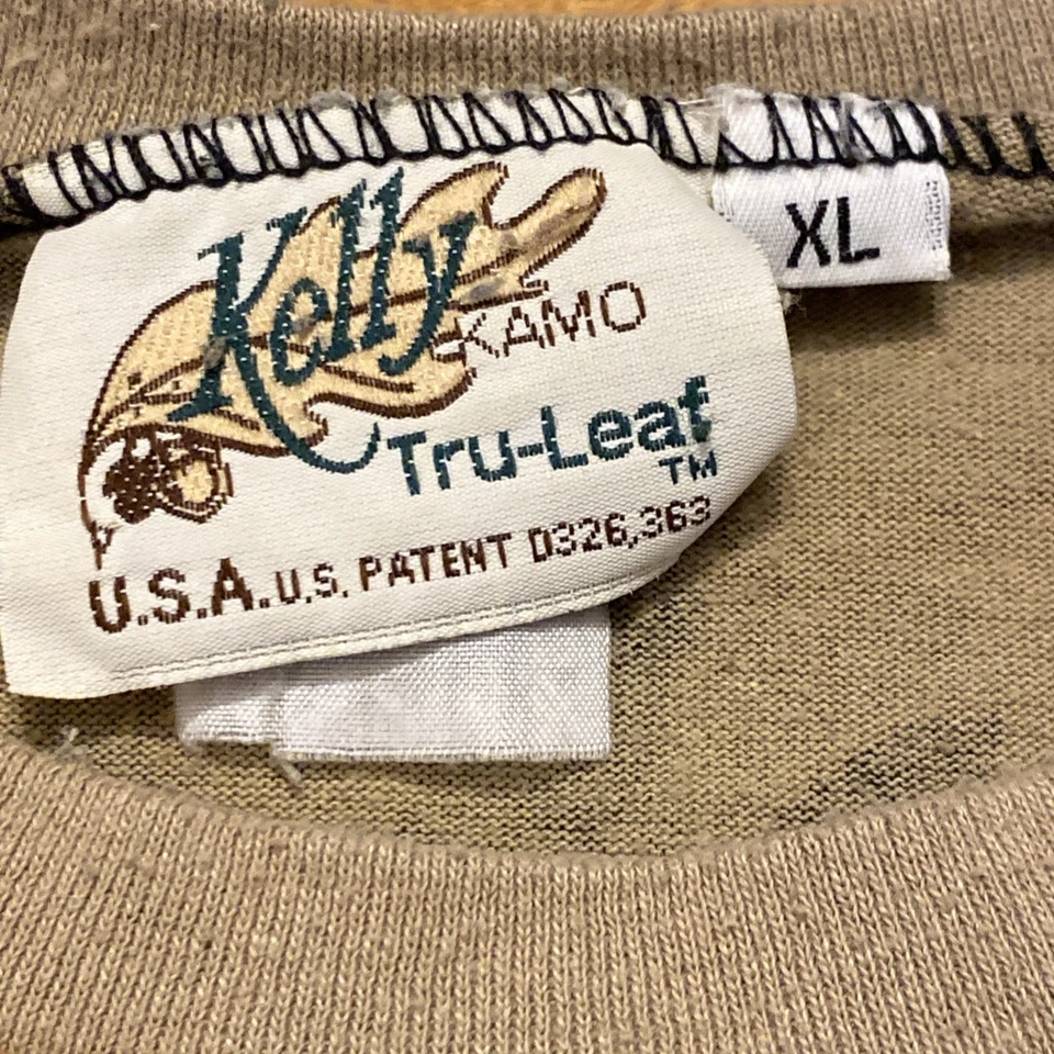 Vintage Kelly Kamo Tru-Leaf Long Sleeve Pocket T Shirt Size XL - Image 3 of 4