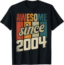 21st Birthday Man Woman 21 Years 2004 Decorative Funny Gift T-Shirt