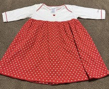 BABY GAP ❤️HEART PRINT SKATER DRESS NEWBORN 7-12 Lbs. NEW