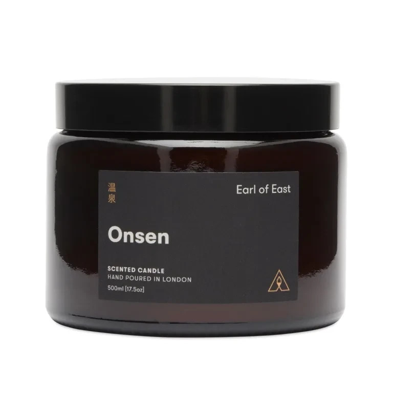 Earl of East Onsen Soy Wax Candle 500ml 3 whick 85-100 Hour Burn Time