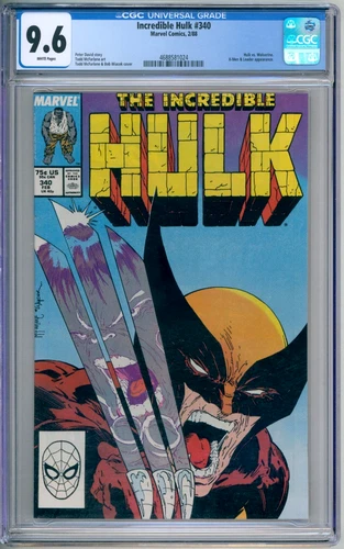 Incredible Hulk 340 CGC Graded 9.6 NM+ McFarlane Wolverine Marvel Comics 1988
