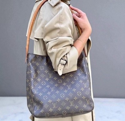 Louis Vuitton Monogram Canvas Tote Bag Brown, Authentic