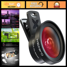 Macro Wide Angle Lens Kit for iPhone Android - LED Light Travel Case