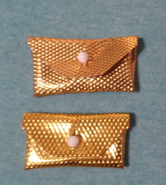 Vintage Barbie Clothes - Vintage Barbie Gold Clutch Purses - NOT Mattel