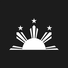 Philippines Half Sun Stars Filipino Flag Vinyl Decal Window Laptop Sticker