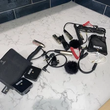 RØDE Wireless GO Microphone System + Lavalier + Cables + Accessories – Working