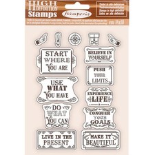 Stamperia Rubber Stamps - HIGH DEFINATION -VAGABOND QUOTES - WTKCC208