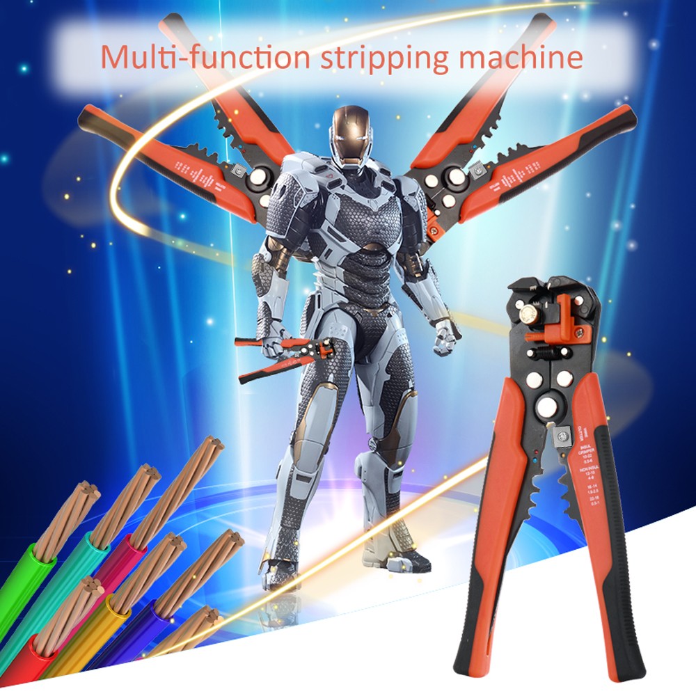 Electrical Wire Terminal Kit With 5-in-1 Automatic Wire Stripper Crimper& 400pcs