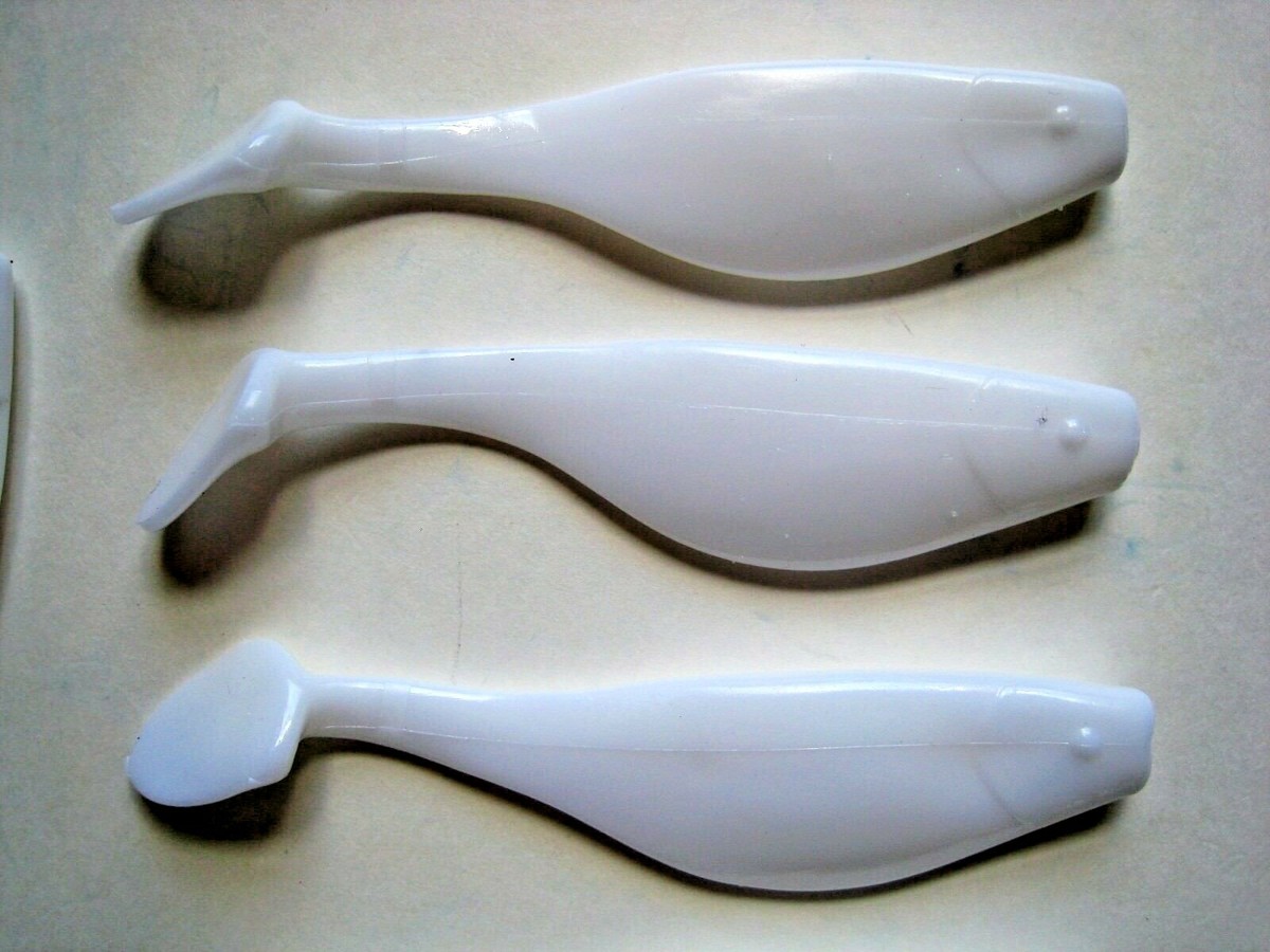 Confezione Da 20 - 4" Paddle Tail Shad-NERO BLU SILVER-Paddle - Foto 2