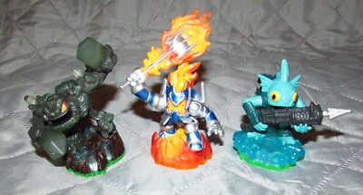 Lot of 3 Skylanders Figures (Gill Grunt, Ignitor & Prism Break) Activision