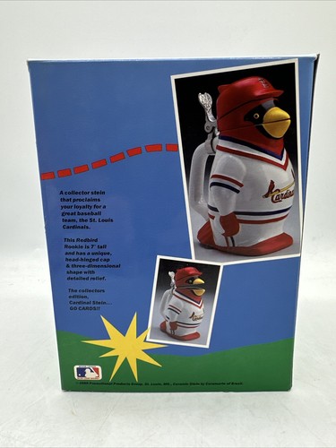 1990 MLB St Louis Cardinals Cards Redbird Ceramic Collector Beer Stein Ceramarte - Picture 8 of 8