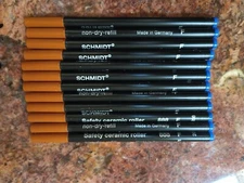 12 Pack - SCHMIDT 888 Safety Rollerball Ceramic Tip Pen Refills - Blue Fine