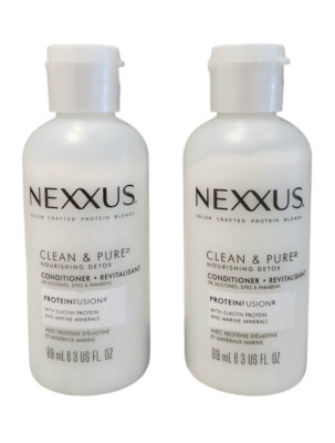 NEW 2 Nexxus Clean & Pure Conditioner ProteinFusion 3 oz-TRAVEL SIZE