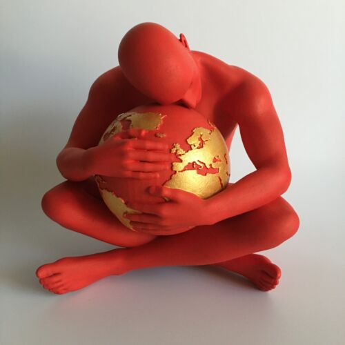 HOPE (2020) scultura di Andrea Giorgi colore rosso oro - Foto 1 di 6