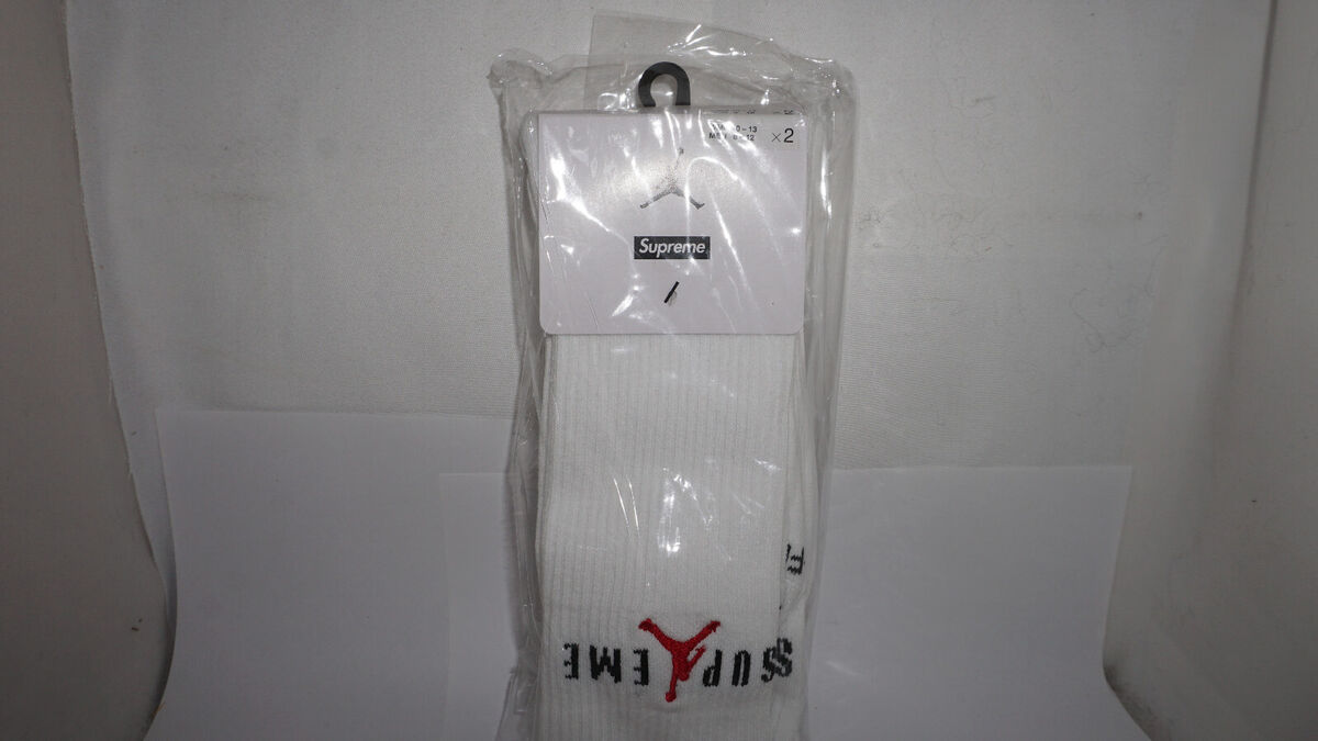 Supreme New Jordan Crew Sock Dri FIt Size 8-12 | eBay