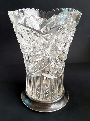 Fine Perfect C1908 Imperial Russian Faberge Silver Cut Crystal