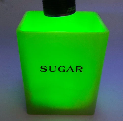 Vintage green Jeanette Jadeite square Sugar canister w lid uranium glass flower