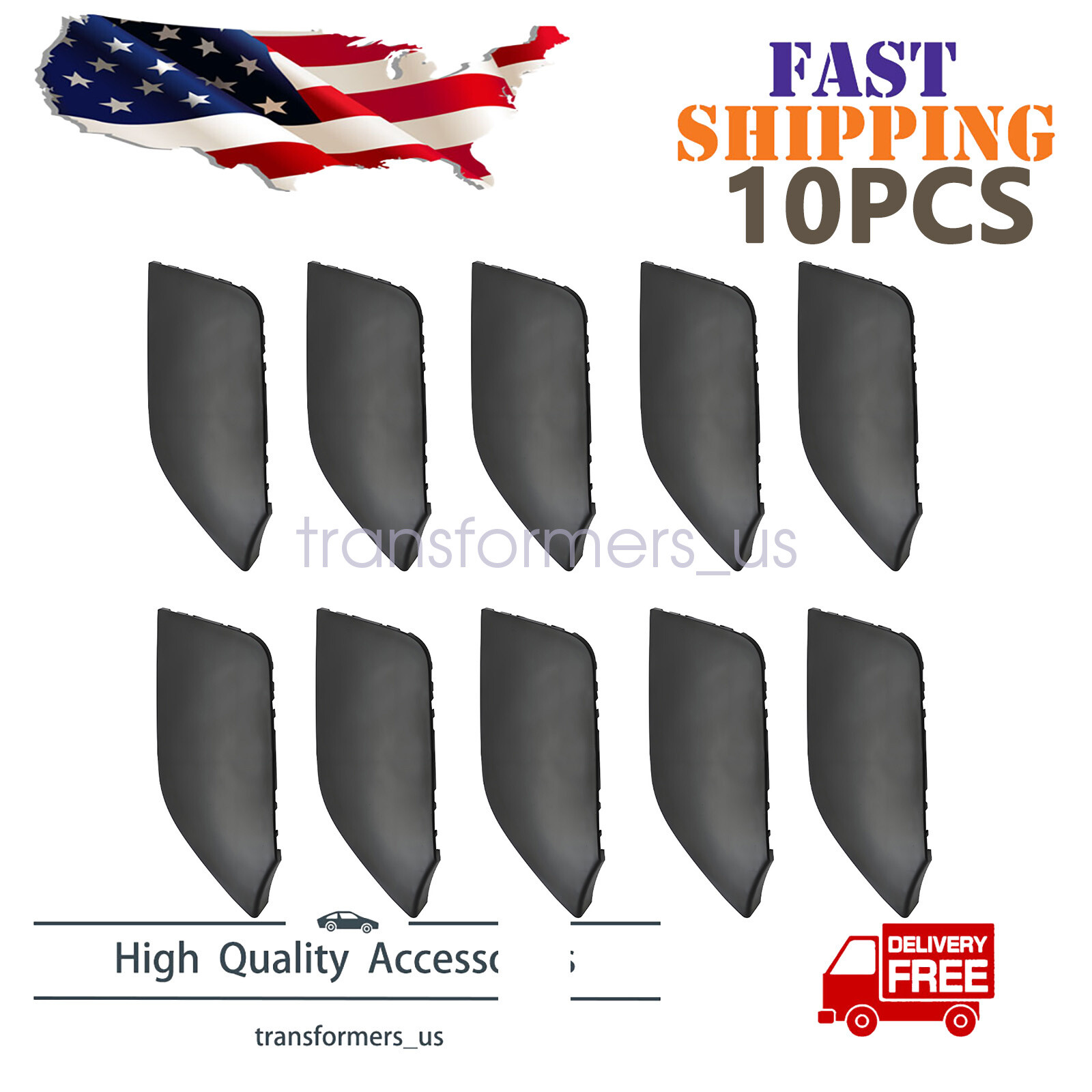 2017-2020 Nissan Rogue Front Bumper Tow Hook Cover 10PCS 622A0-6FL0H