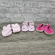 Lot of 3 infant girl shoes size 0-6 months