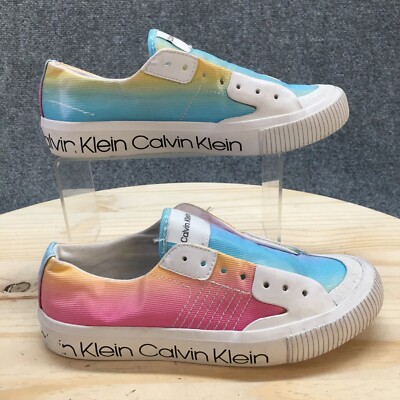 Calvin Klein Shoes Womens M Clauri Low Top Sneakers Multicolor Round  Toe