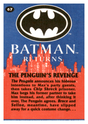 バットマン　カード　BATMAN　CARD　topps 1992 Topps Batman Returns Movie Card #67 DC Comics BAT MAN