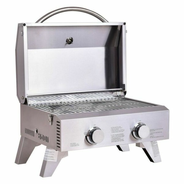 Gymax OP3243 2 Burner BBQ Table Top Propane Gas Grill for sale online
