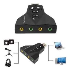 USB Sound Card Adapter External Virtual 7.1 Channel 3D Sound Card