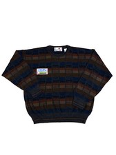 VINTAGE 90'S FLORENCE TRICOT MADE IN ITALY WOOL DESIGN SWEATER ADULT MEDIUM