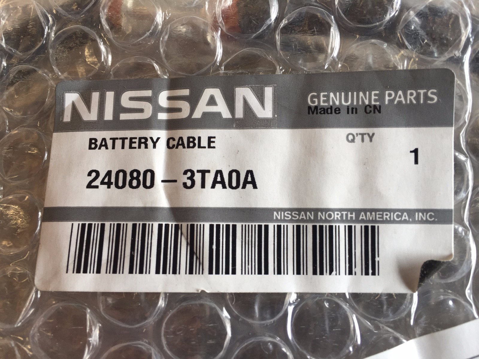OEM NISSAN NEGATIVE BATTERY CABLE GROUND CABLE 20132016 ALTIMA 2.5