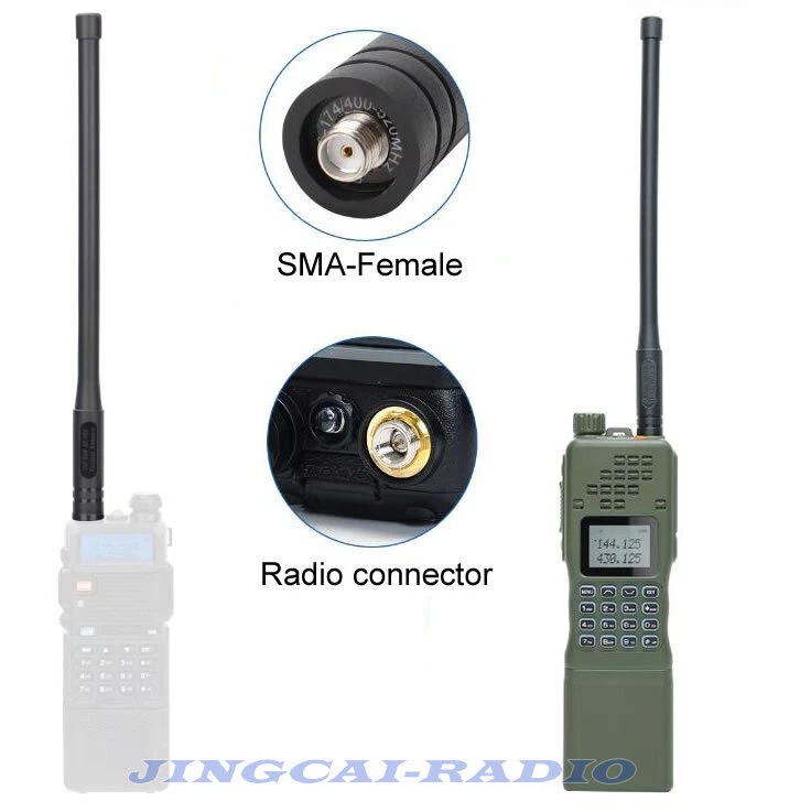 Antena táctica AR-152 UV doble banda SMA-Hembra para radio Baofeng Kenwood Wouxun - Imagen 4 de 4
