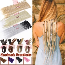 100% Handmade Dreadlocks Reggae Punk Dreads Crochet Braiding Hair Extensions US