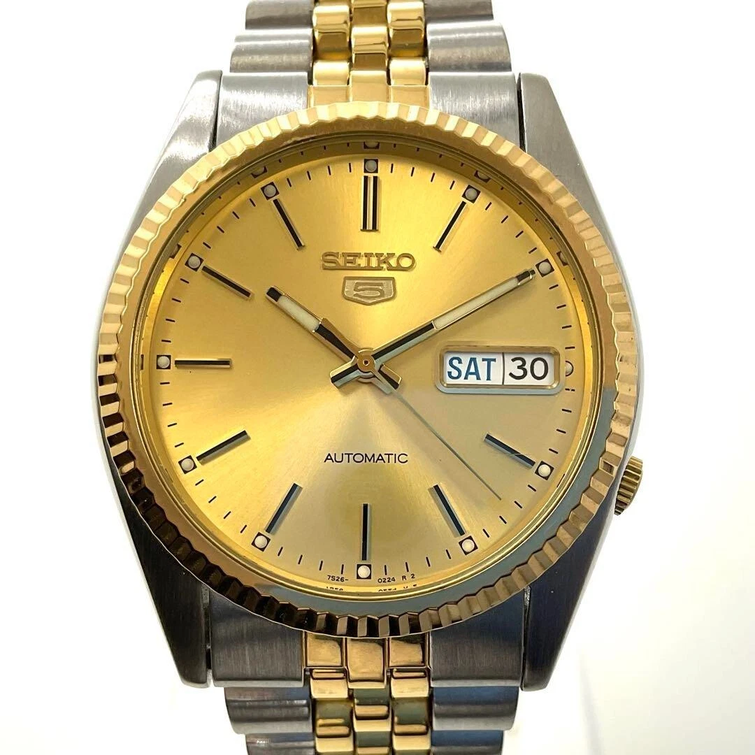 seiko day date automatic gold