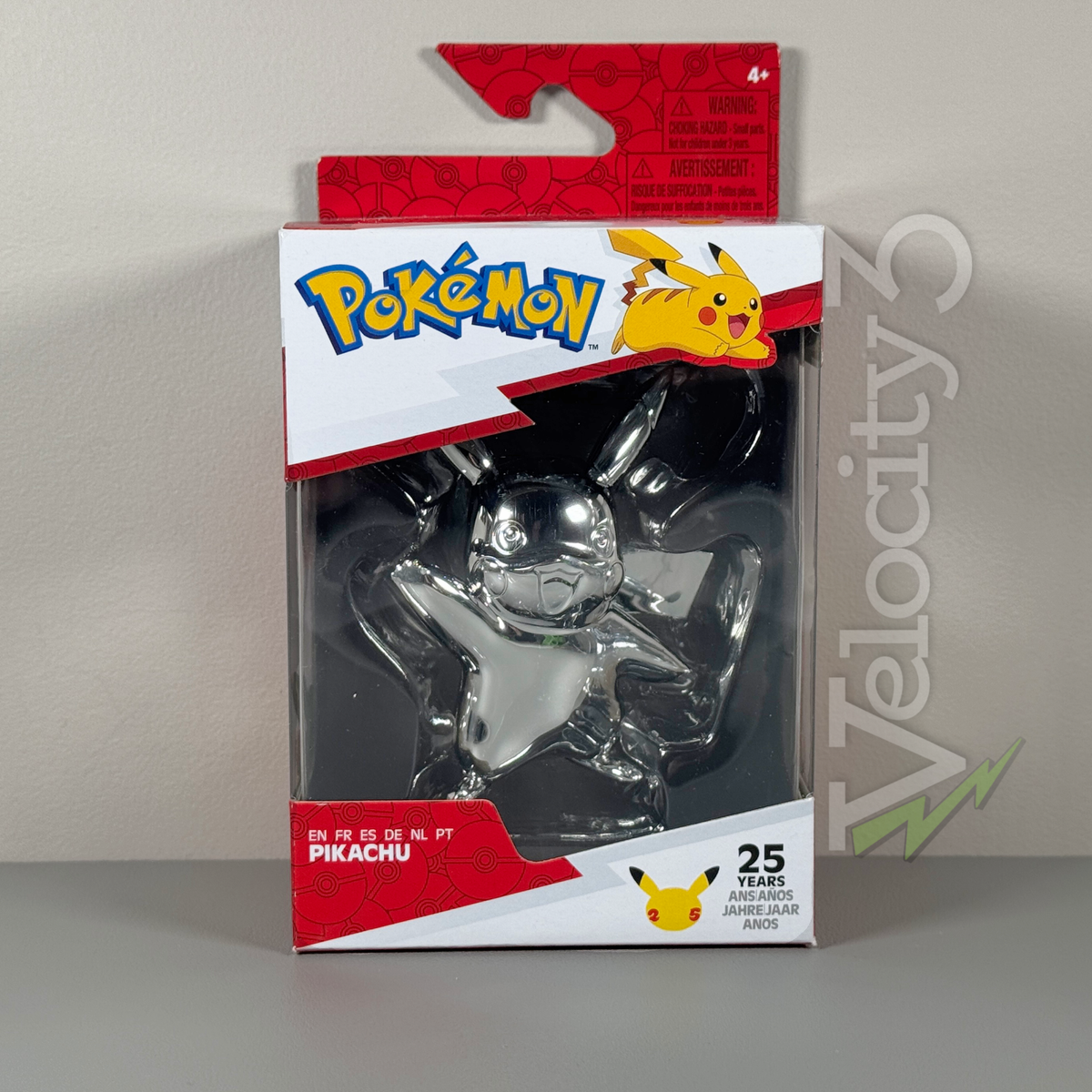 Pokemon 25 Years Anniversary Collectible Figure: SILVER PIKACHU