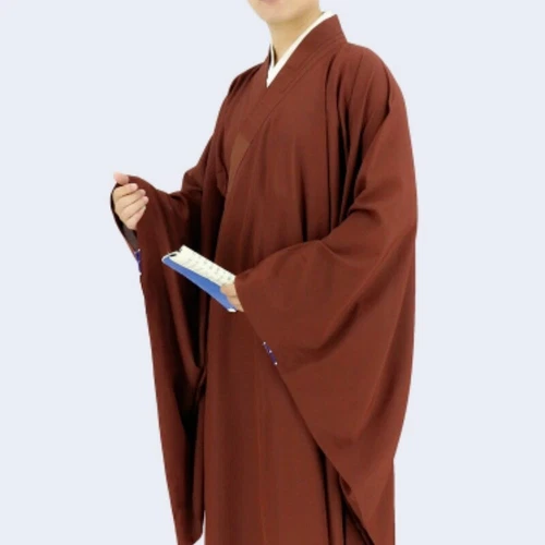 Mens Shaolin Buddhist Monk Dress Meditation Haiqing Robe Kung Fu Suit Unisex Art - Picture 7 of 19