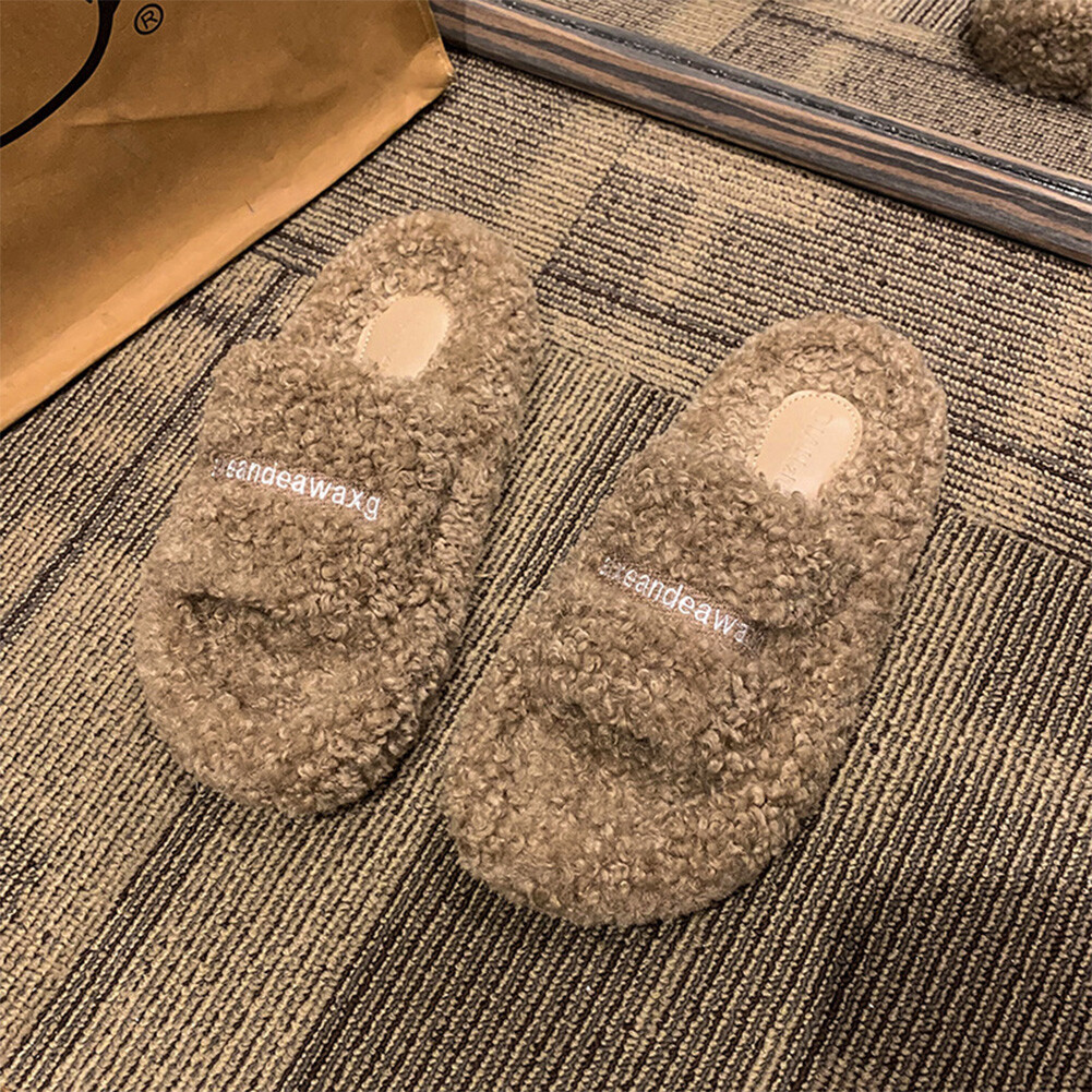 SAOLA Pantofole da camera da letto in pile Teddy comode ciabatte da casa peluche suola antiscivolo per donna