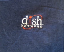 Vintage Dish Network Logo Blue Sky Satellite T Shirt 90s Men’s XL