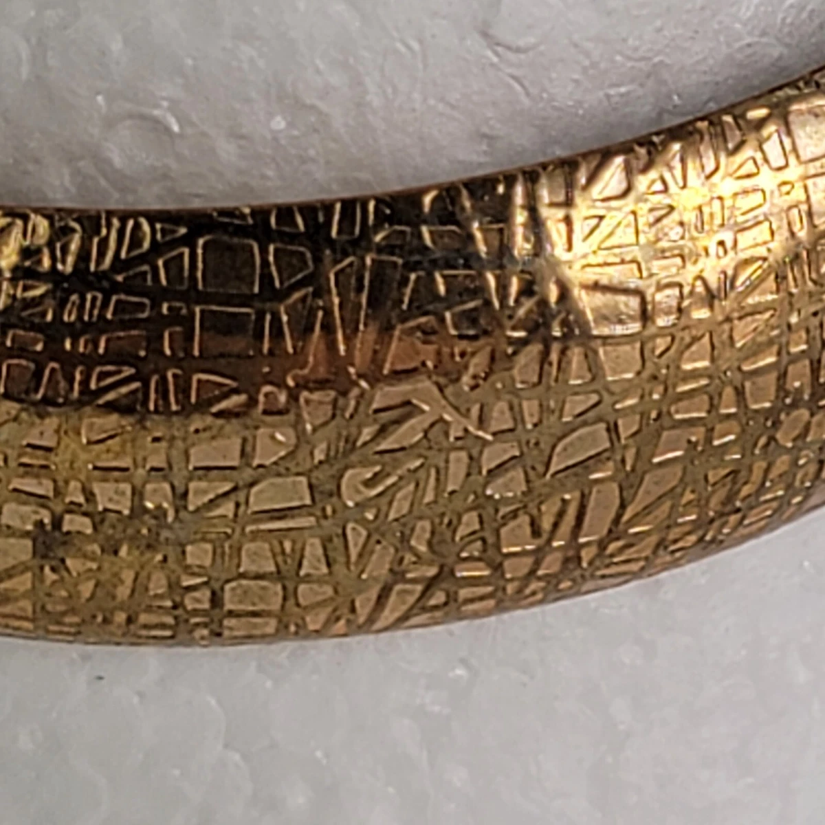 Gold -Tone Textured Bangle Bracelet 8 in | eBay