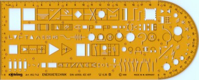 ZEICHEN SCHABLONE ROTRING 852742 ENERGIETECHNIK ROTRING 852 742 !!