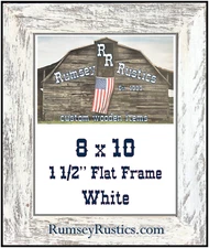 8x10" white washed barnwood rustic primitive barn picture frame distressed wood